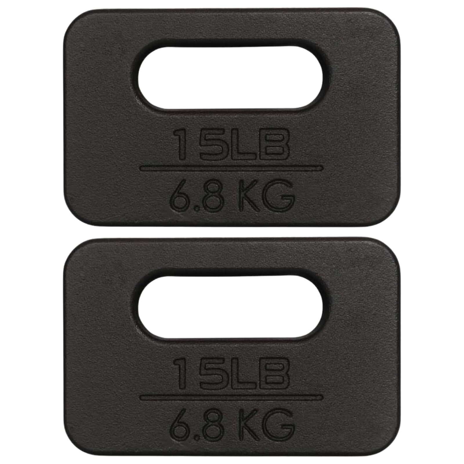 Yes4All Cast Iron Rucking Weight with Ergonomic Rounded Handle, Pair, 15 Pounds - VMInnovations