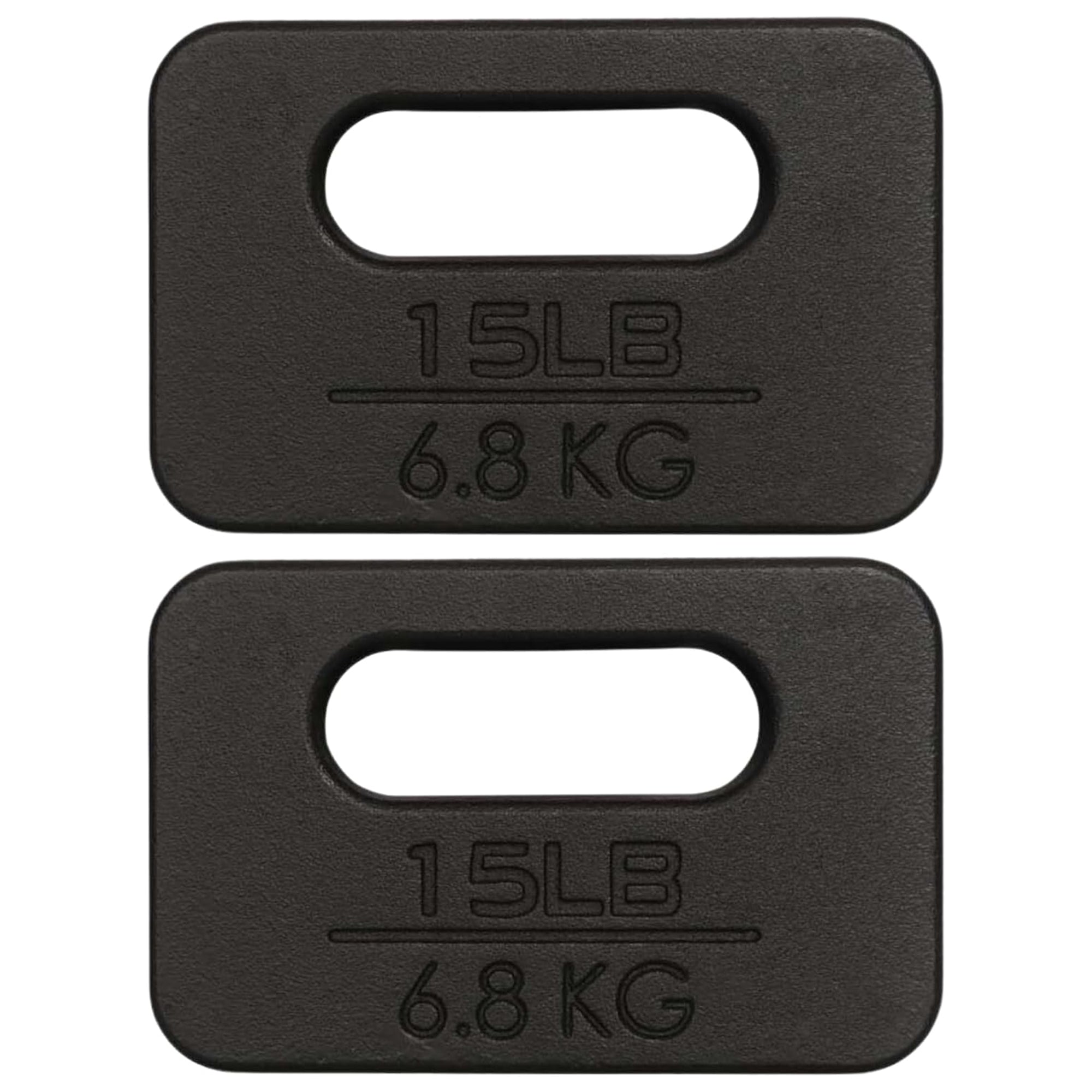 Yes4All Cast Iron Rucking Weight with Ergonomic Rounded Handle, Pair, (Open Box)