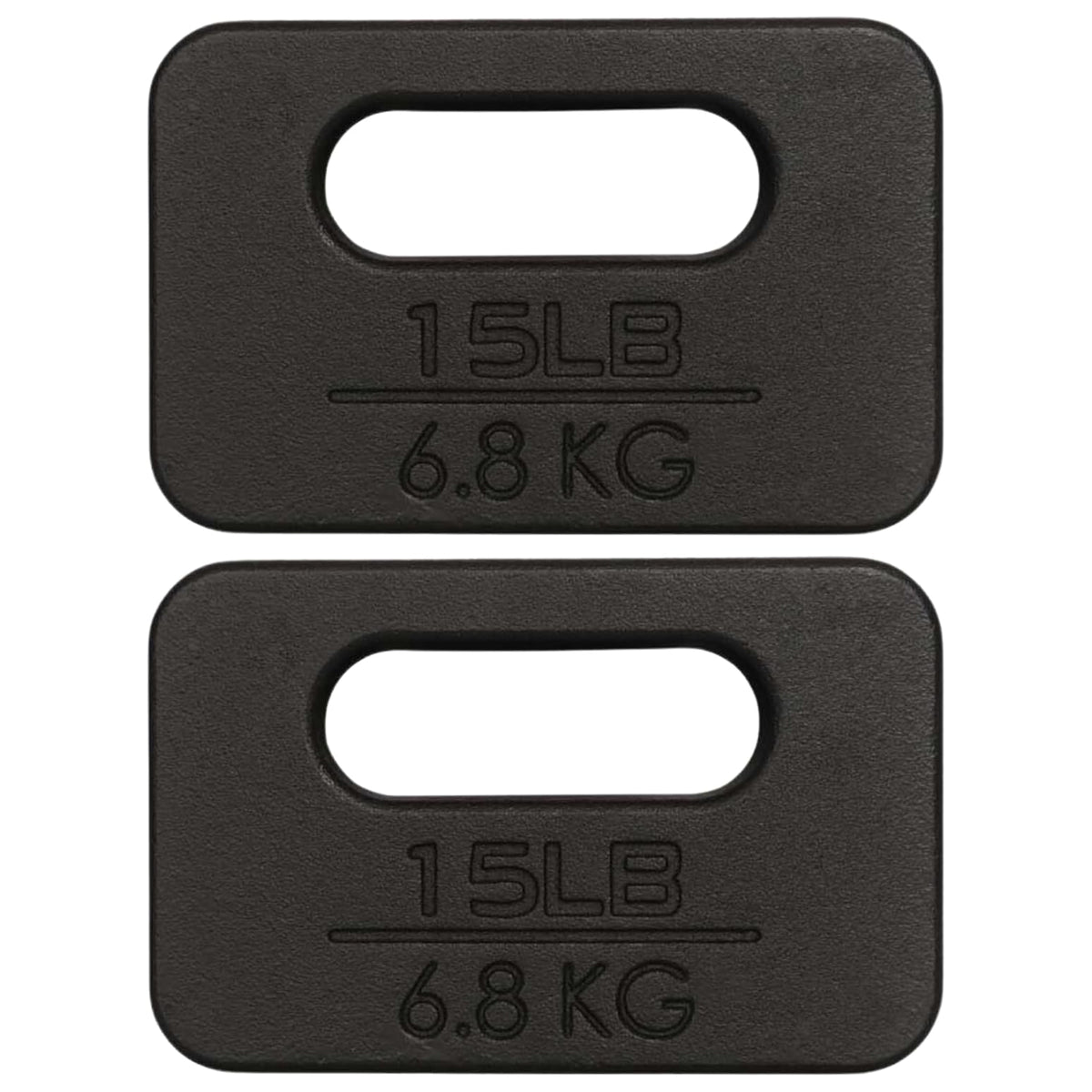 Yes4All Cast Iron Rucking Weight with Ergonomic Rounded Handle, Pair, (Open Box)