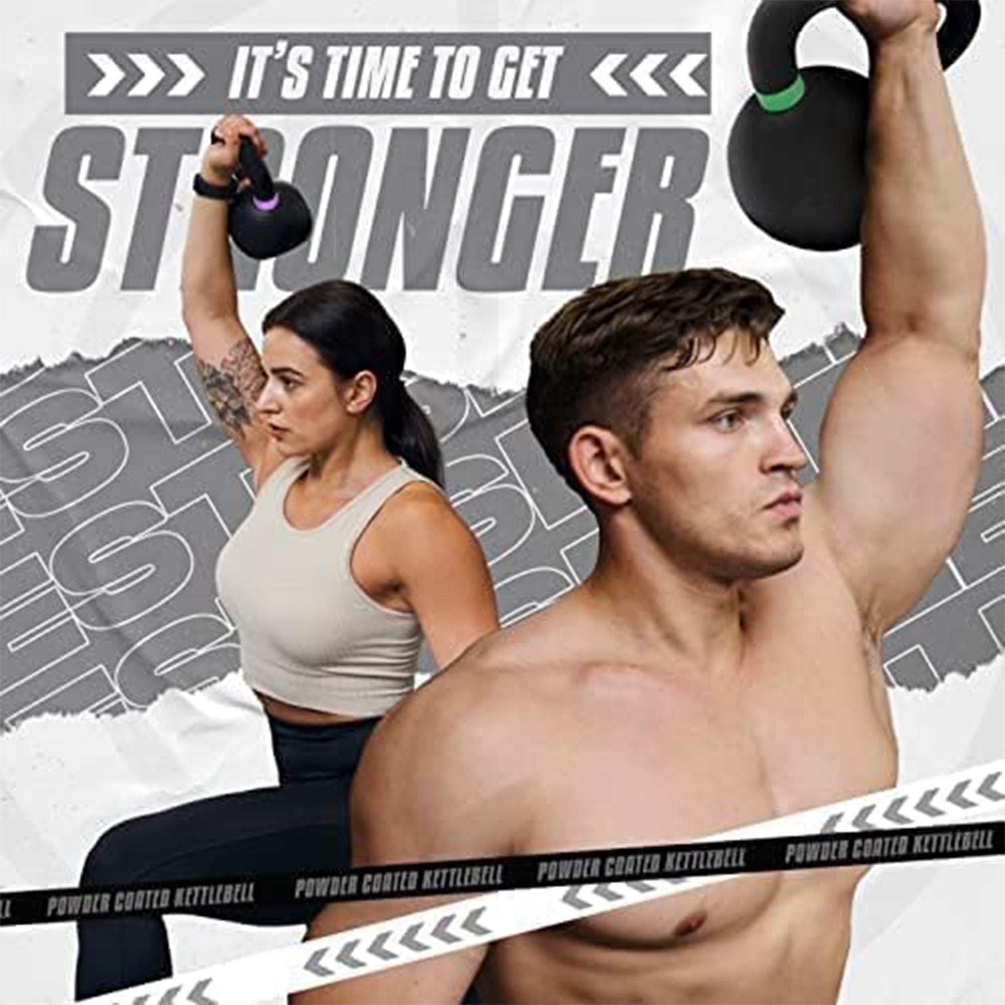 Yes4All 22 Pound Kettlebell, Single Powder Coated Cast Iron Weight, (Open Box)