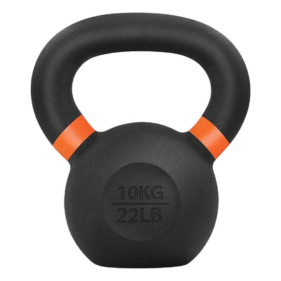 Yes4All 22 Pound Kettlebell, Single Powder Coated Cast Iron Weight, (Open Box)