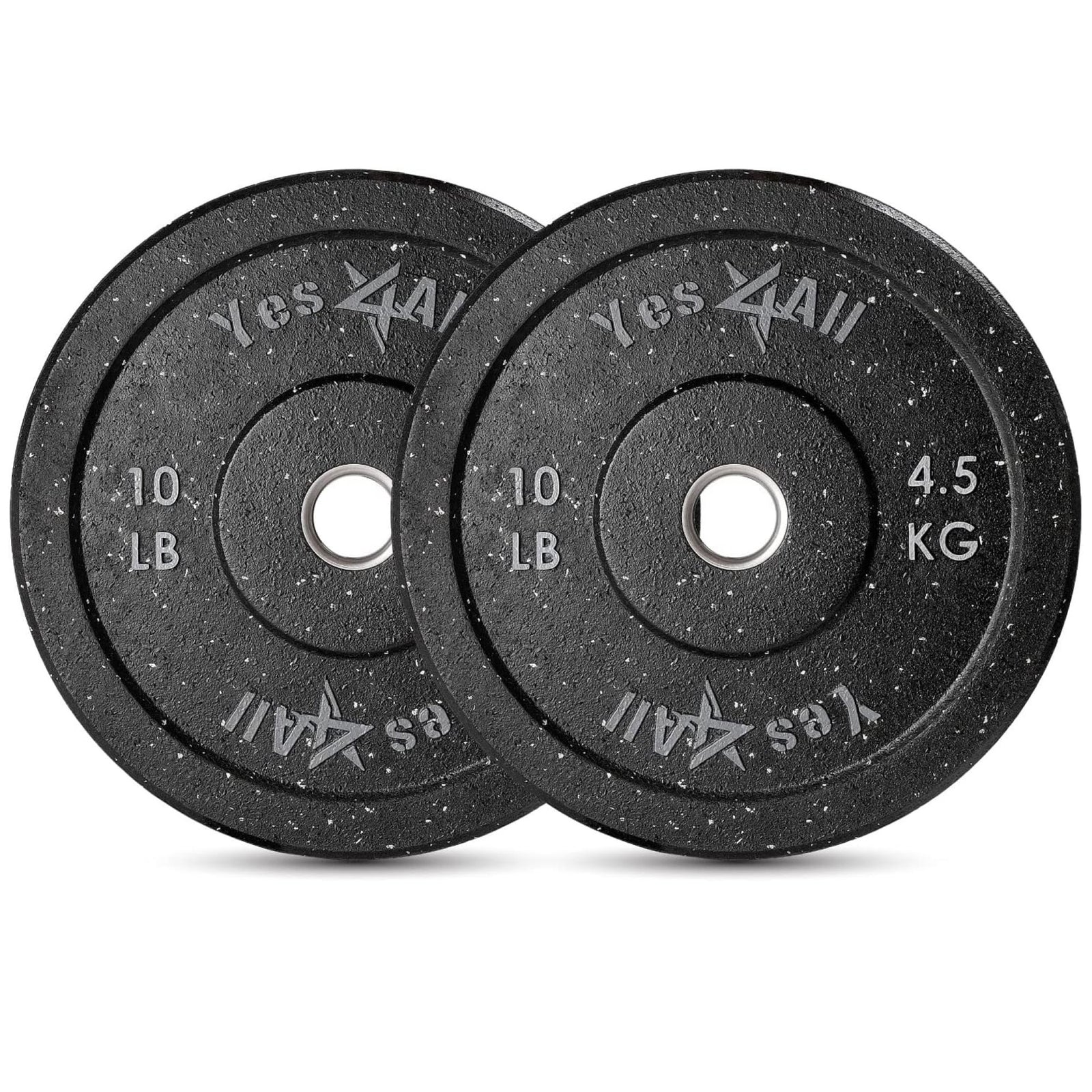 Yes4All 2" Bumper Plate, Rubber Weight Plate for Weightlifting, Pair, 10 Pounds - VMInnovations
