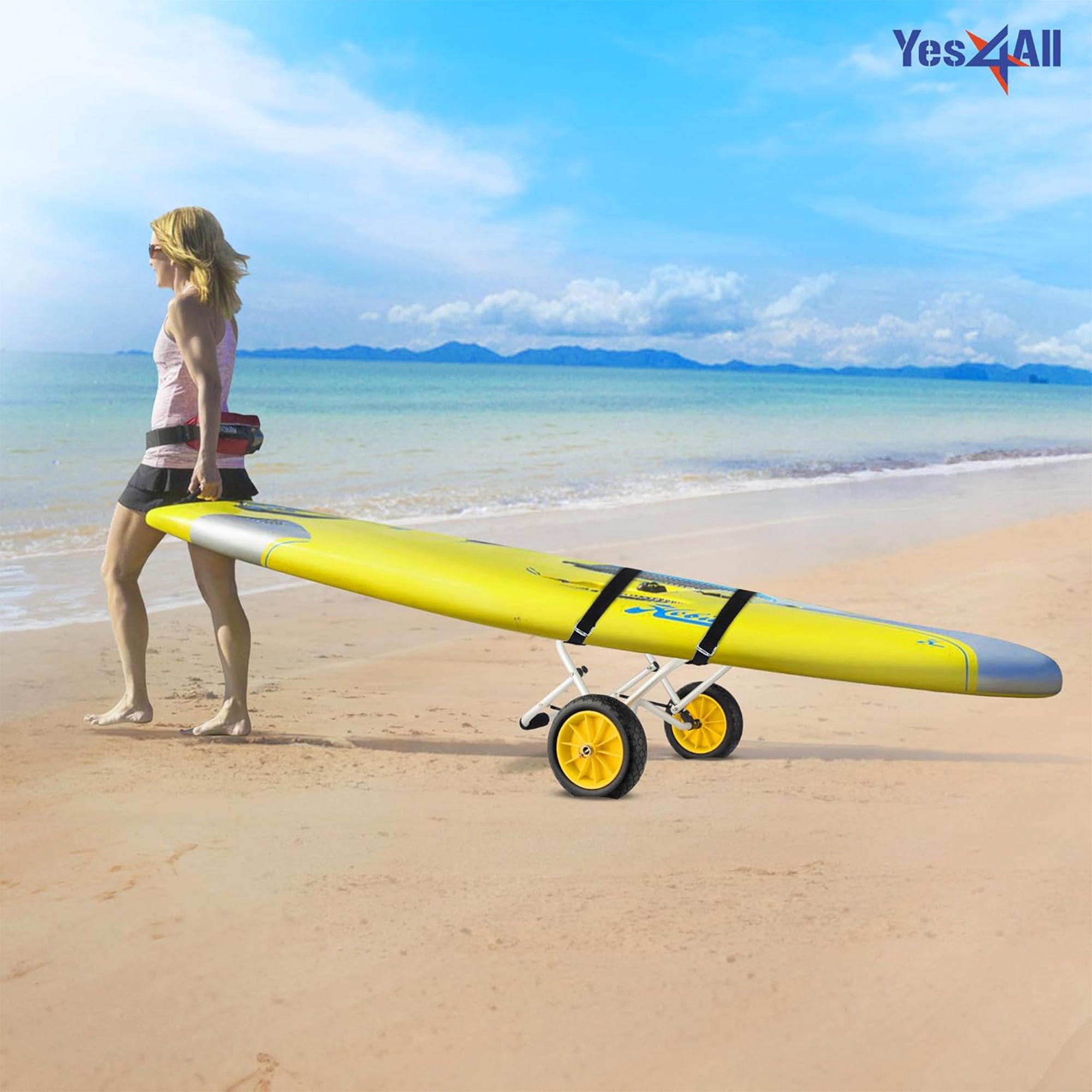 Yes4All U-Shape Aluminum Kayak Cart, Foldable Canoe Dolly, 200lbs Cap. (Used) - VMInnovations