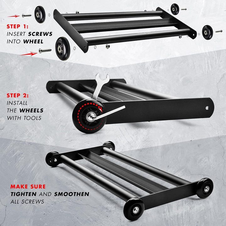 Yes4All Glute Ham Glider, Exercise Wheels for Lower Body Workouts, 660 lb, Black - VMInnovations