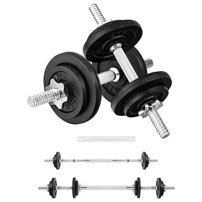 Yes4All Adjustable Dumbbell Set with Weight Plates, Collars, & Connector, 40lbs