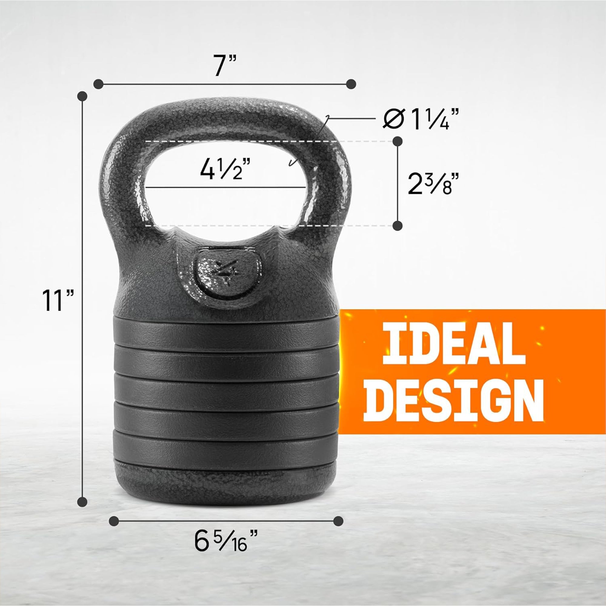 Yes4All 20 Pound Kettlebell, Cast Iron Weight w/Spacer & Lock (Open Box)
