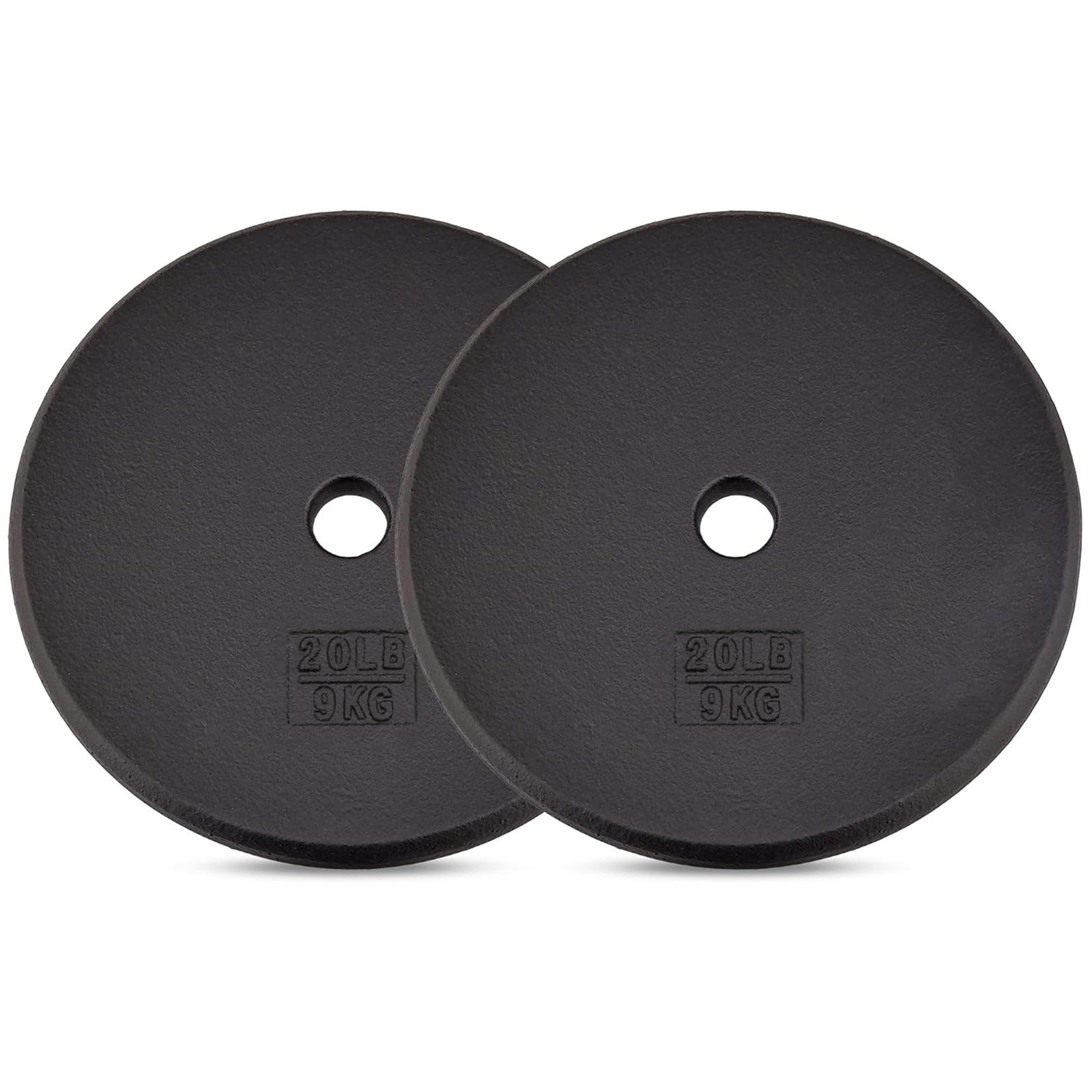 Yes4All 2 Pack Cast Iron Barbell Weight Plates with 1" Center Hole 20 Pounds - VMInnovations