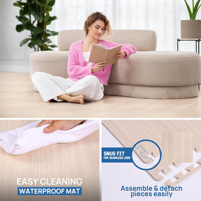 Yes4All Interlocking Foam Exercise Mat, 24"x24", 48 Sq Ft, (Open Box) - VMInnovations