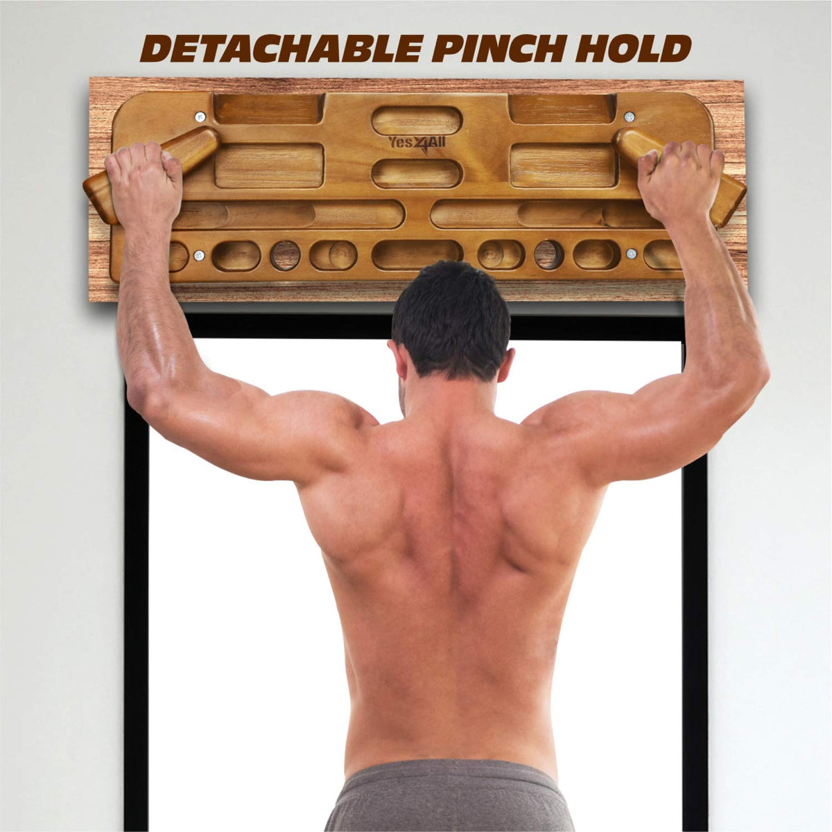 Yes4All Wooden Climbing Board for Grip Training, Supports Up to 300 Lb(Open Box)