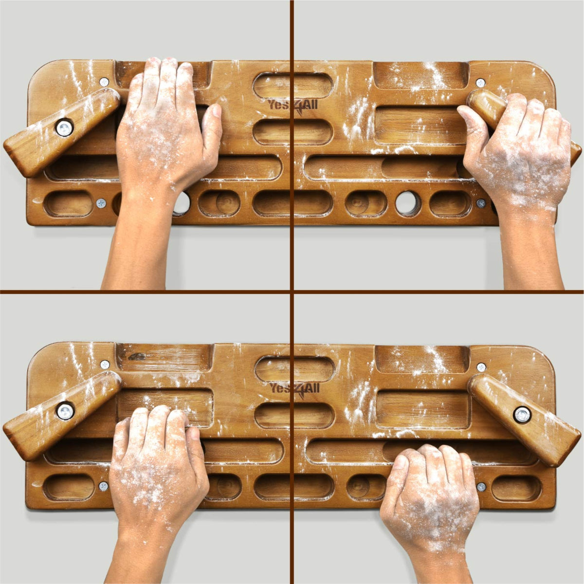 Yes4All Wooden Climbing Board for Grip Training, Supports Up to 300 Lb(Open Box)