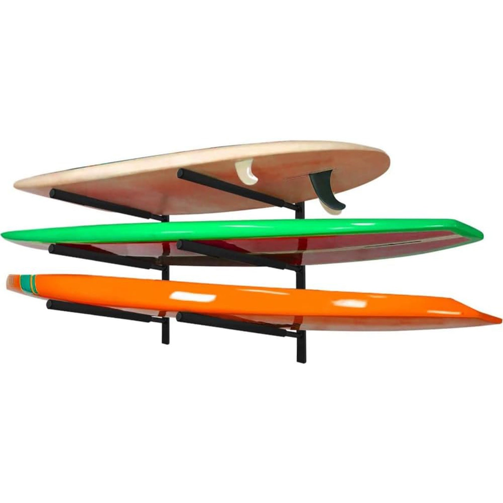 Yes4All Steel Wall Mount Paddle Board Rack for Indoor or Outdoor Storage, Black - VMInnovations