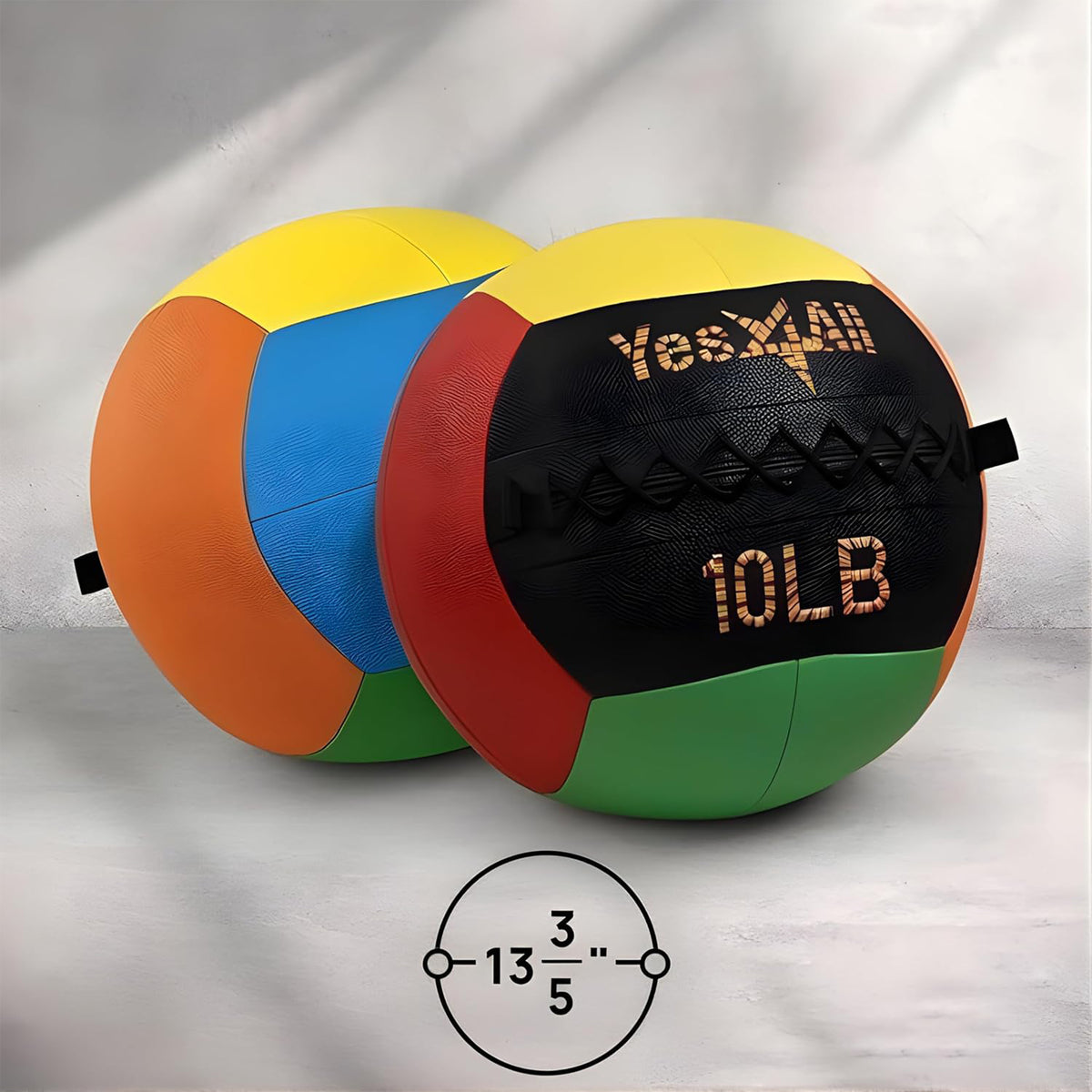 Yes4All Wall Ball, Soft Leather Weighted Strength Training Equipment, (Open Box)