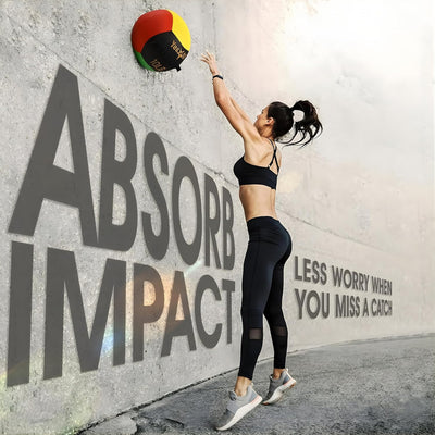 Yes4All Wall Ball, Soft Leather Weighted Strength Training Equipment, (Open Box)