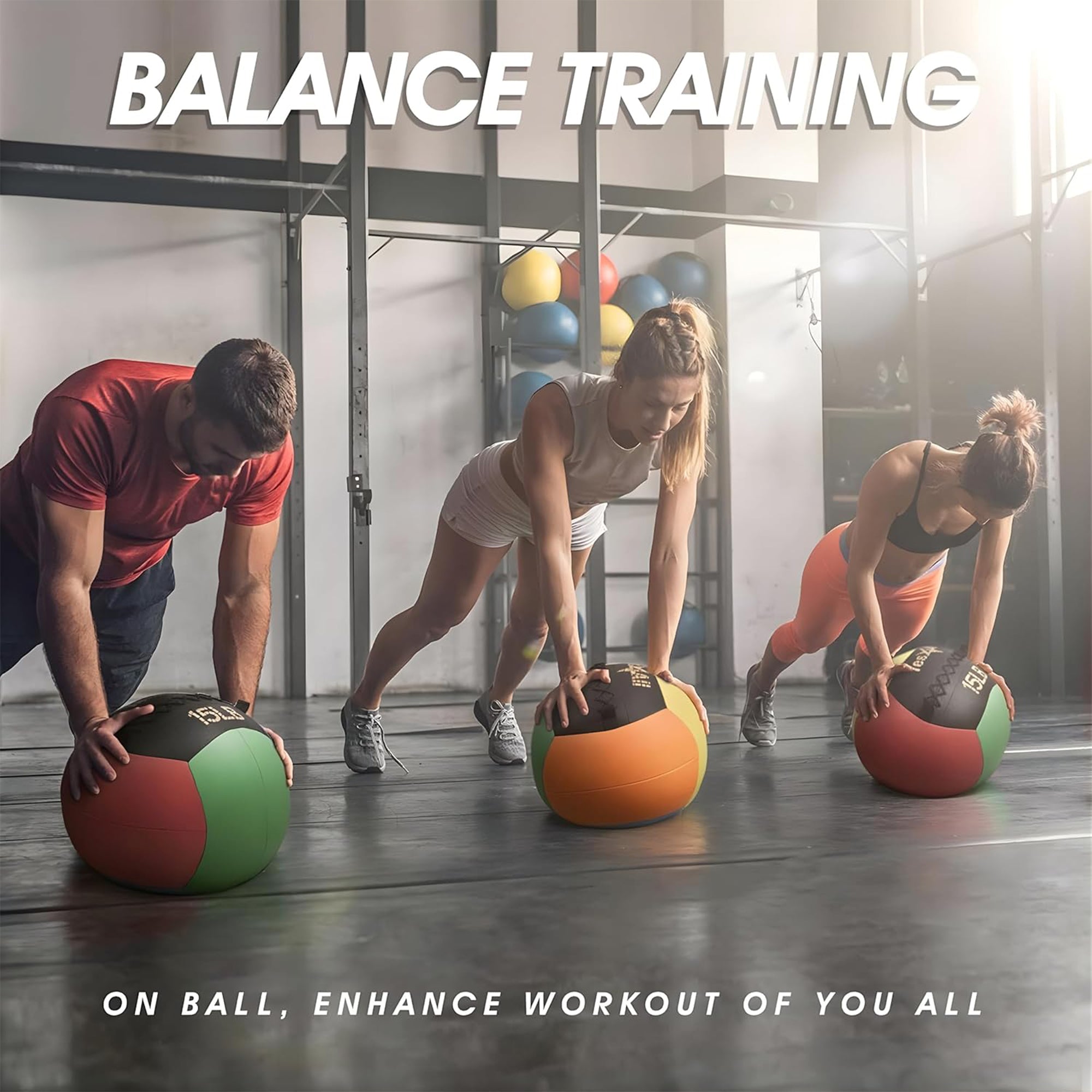 Yes4All Wall Ball, Soft Leather Weighted Strength Training Equipment, 10 lb - VMInnovations