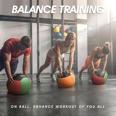 Yes4All Wall Ball, Soft Leather Weighted Strength Training Equipment, (Open Box)