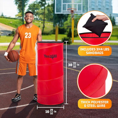 Yes4All Pop Up Defender, Indoor Outdoor Sport Training Equipment, 3 Pack, Red - VMInnovations