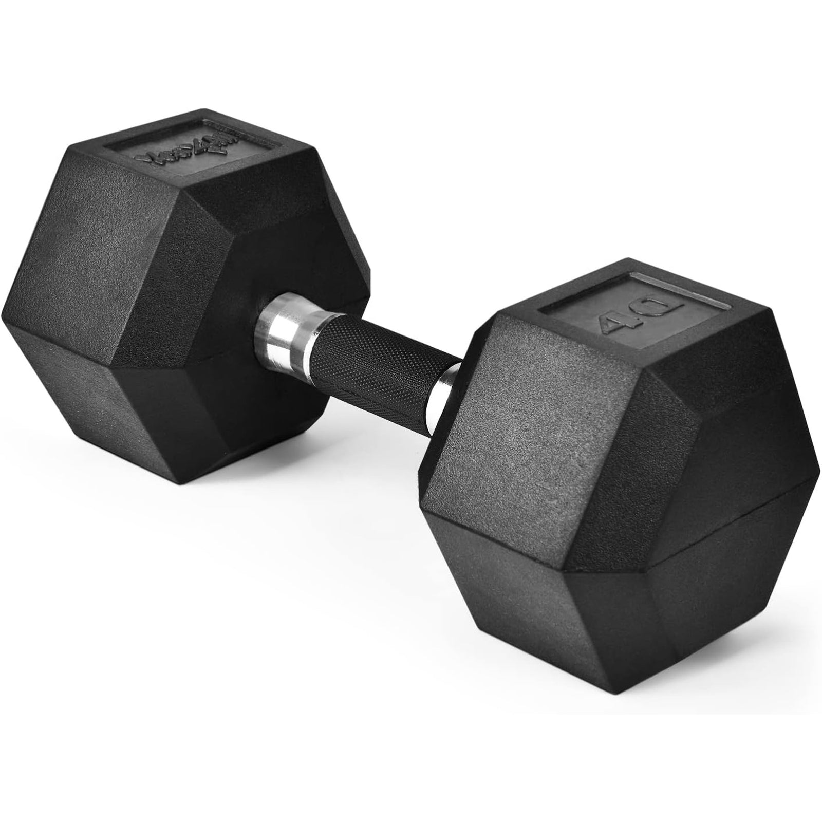 Yes4All Cast Iron Hex Dumbbell with Rubber Grip and PVC Coating, 40 Pounds - VMInnovations