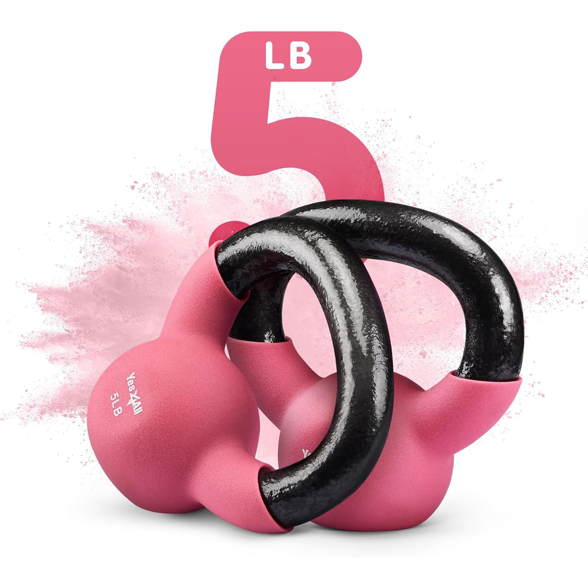 Yes4All 25-Pound Neoprene Coated Cast Iron Kettlebell for Training at Home Gym