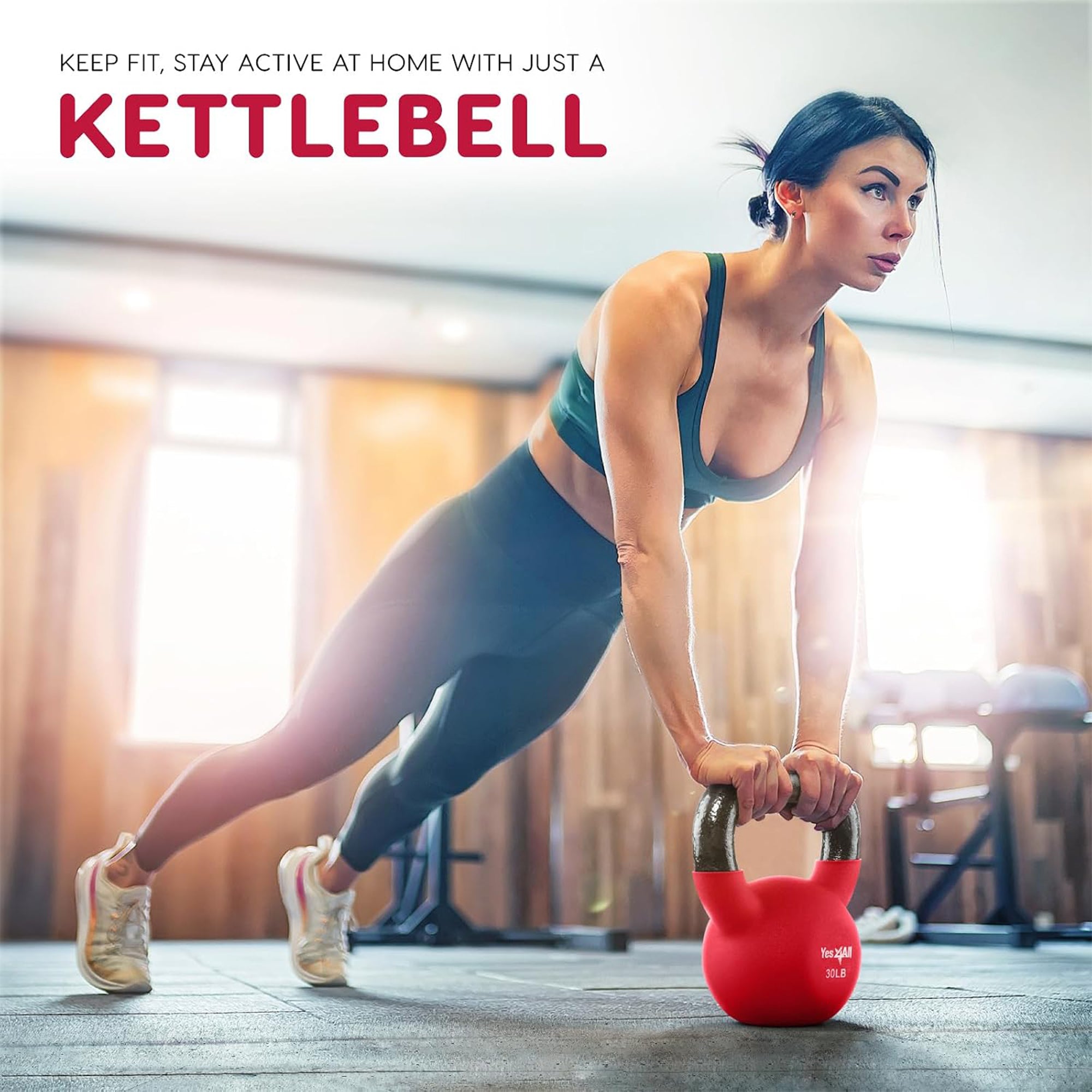 Yes4All 25-Pound Neoprene Coated Cast Iron Kettlebell for Training at Home Gym