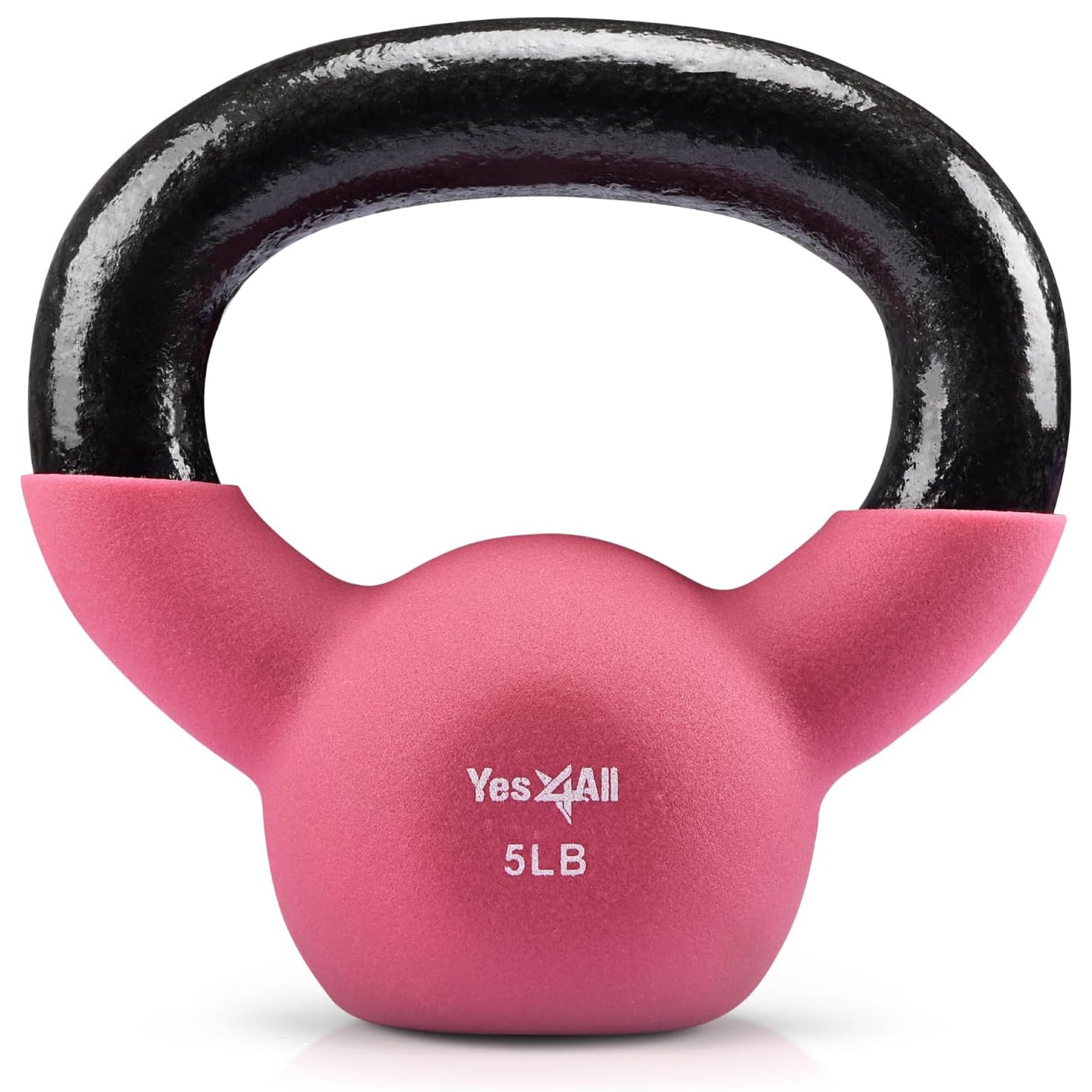 Yes4All 25-Pound Neoprene Coated Cast Iron Kettlebell for Training at Home Gym
