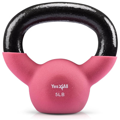 Yes4All 25-Pound Neoprene Coated Cast Iron Kettlebell for Training at Home Gym