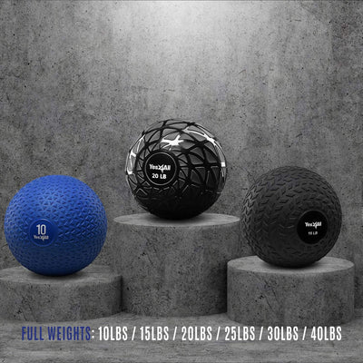 Yes4All 40Lb Slam Ball, Durable Sand Filled Workout Weight Ball, (Open Box)