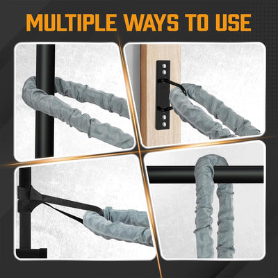 Yes4All 40' Battle Rope, 1.5" Thick Rope for Gym Cross-Training, w/ Cover, Black - VMInnovations