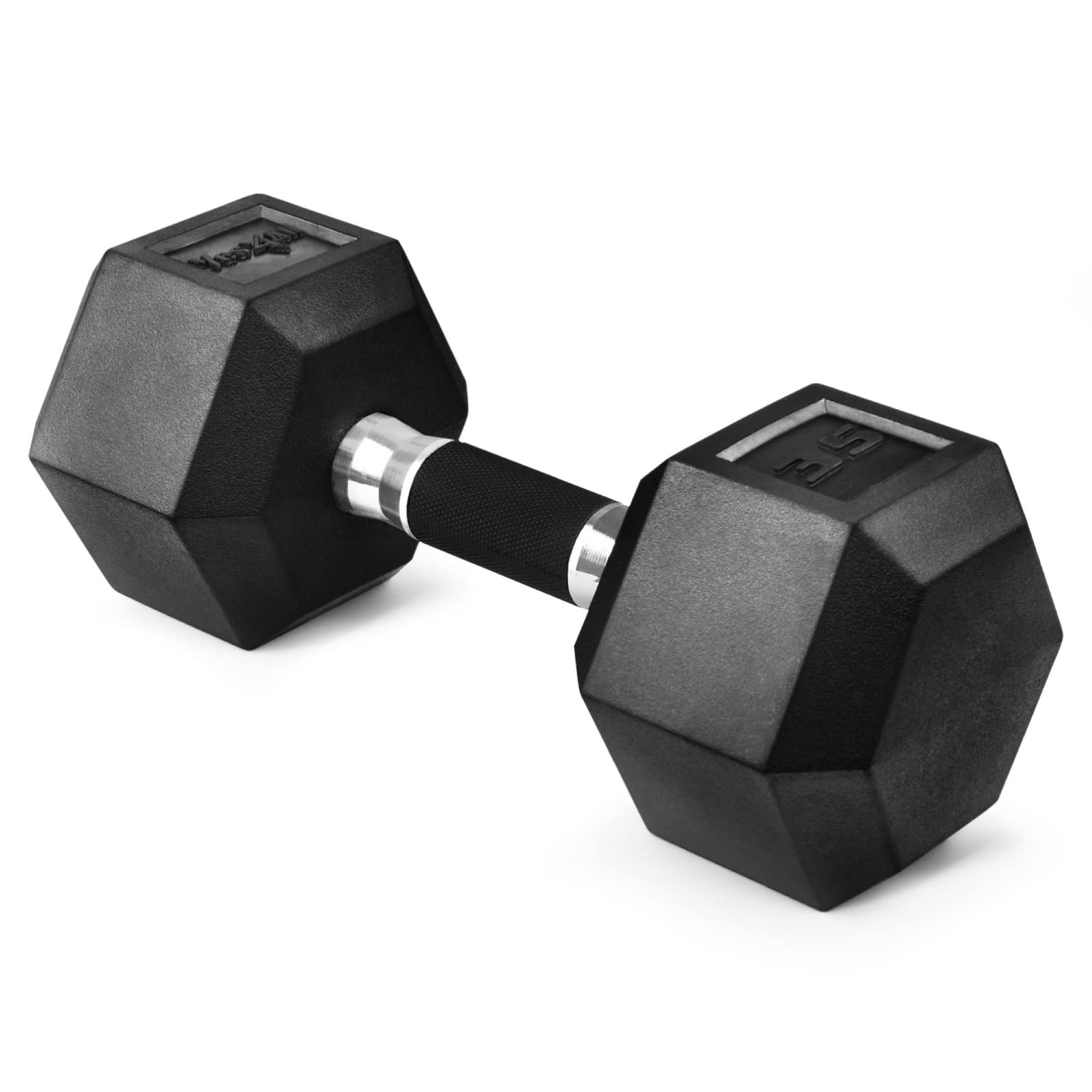 Yes4All Cast Iron Hex Dumbbell with Rubber Grip and PVC Coating, 35 Pounds - VMInnovations