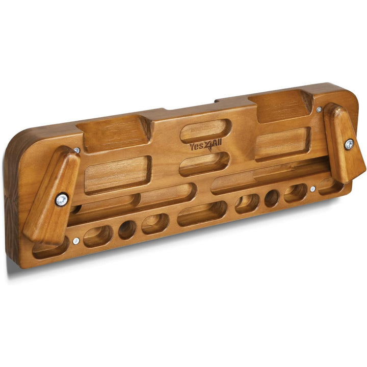 Yes4All Wooden Climbing Board for Grip Training, Supports Up to 300 Lb, Espresso - VMInnovations