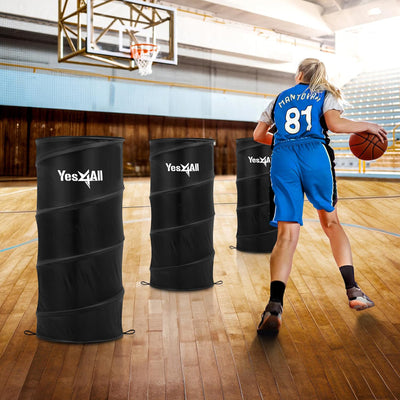 Yes4All Pop Up Defender, Indoor Outdoor Sport Training Equipment, 3 Pack, Black - VMInnovations