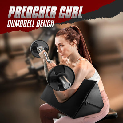 Foam Preacher Curl Pad for Upper Body Strength Training Workouts (Open Box)