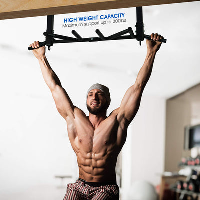 Yes4All Multi-Grip Joist Mount Chin Up Bar for Home Gyms, 300 Lb Capacity, Black - VMInnovations