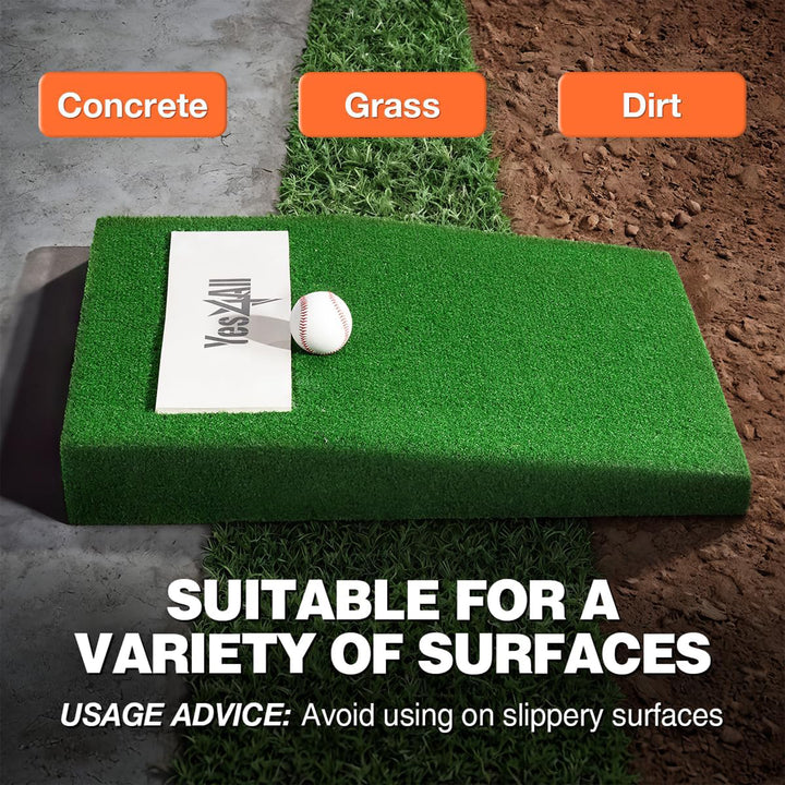 Yes4All 30 Inch Portable Pitching Mound with 2 Baseballs, Turf & Pitching Rubber