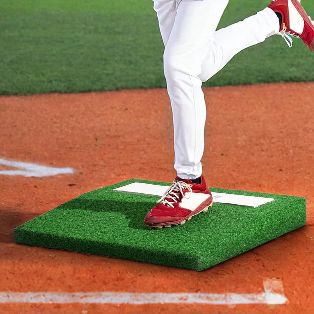 Yes4All 30 Inch Portable Pitching Mound with 2 Baseballs, Turf & Pitching Rubber