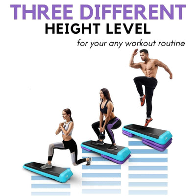 Yes4All Aerobic Deck Step Platform with 4 Risers, Health Club Size, (Open Box)