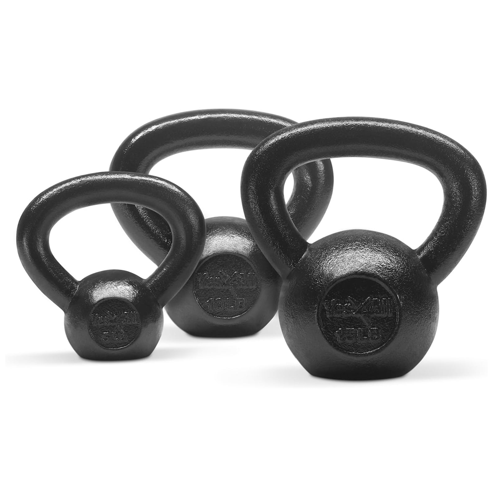 Yes4All 10, 15, 20lb Kettlebell Set, Cast Iron Weights for Home Gym Training - VMInnovations