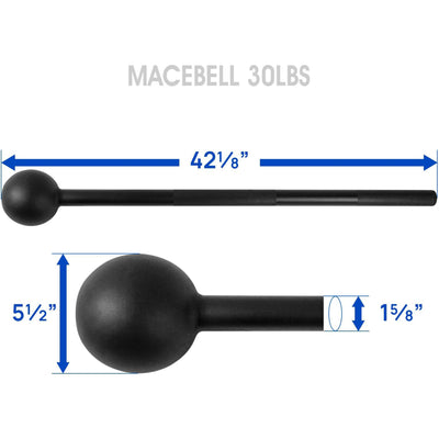 Yes4All Steel Mace Bell for Strength Training, and Forearms Workouts, (Open Box)
