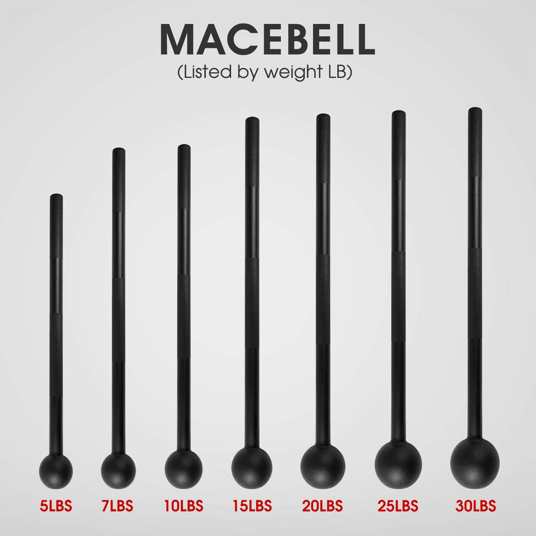 Yes4All Steel Mace Bell for Strength Training, and Forearms Workouts, 30 Pounds - VMInnovations