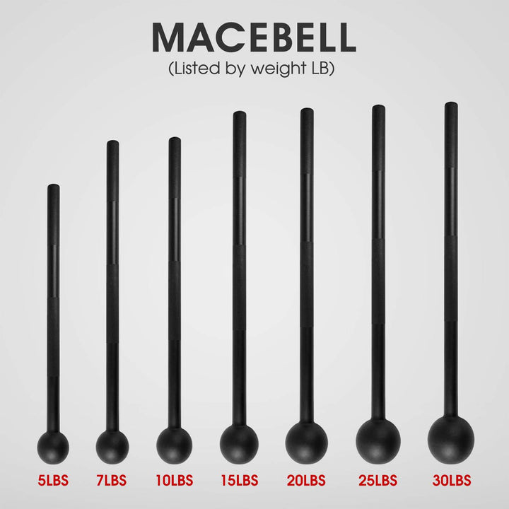 Yes4All Steel Mace Bell for Strength Training, and Forearms Workouts, 30 Pounds - VMInnovations