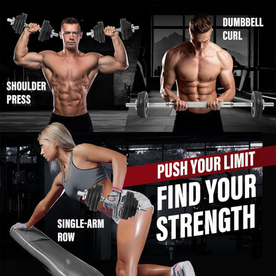 Yes4All Adjustable Dumbbell Set with Connectors, Plates & Lock Collars(Open Box)