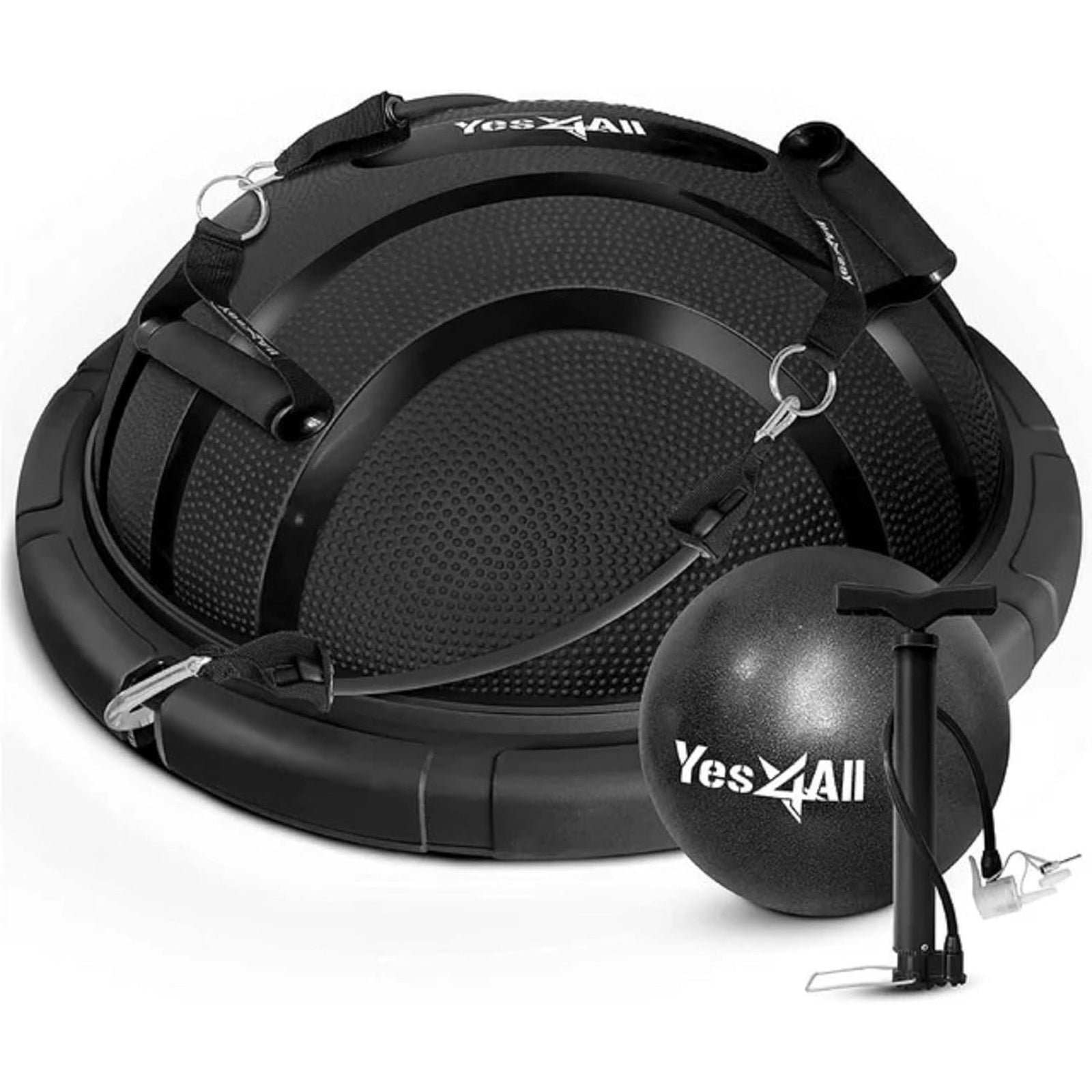 Yes4All Half Ball Balance Trainer for Full Body Workouts, 880 lb Capacity, Black - VMInnovations