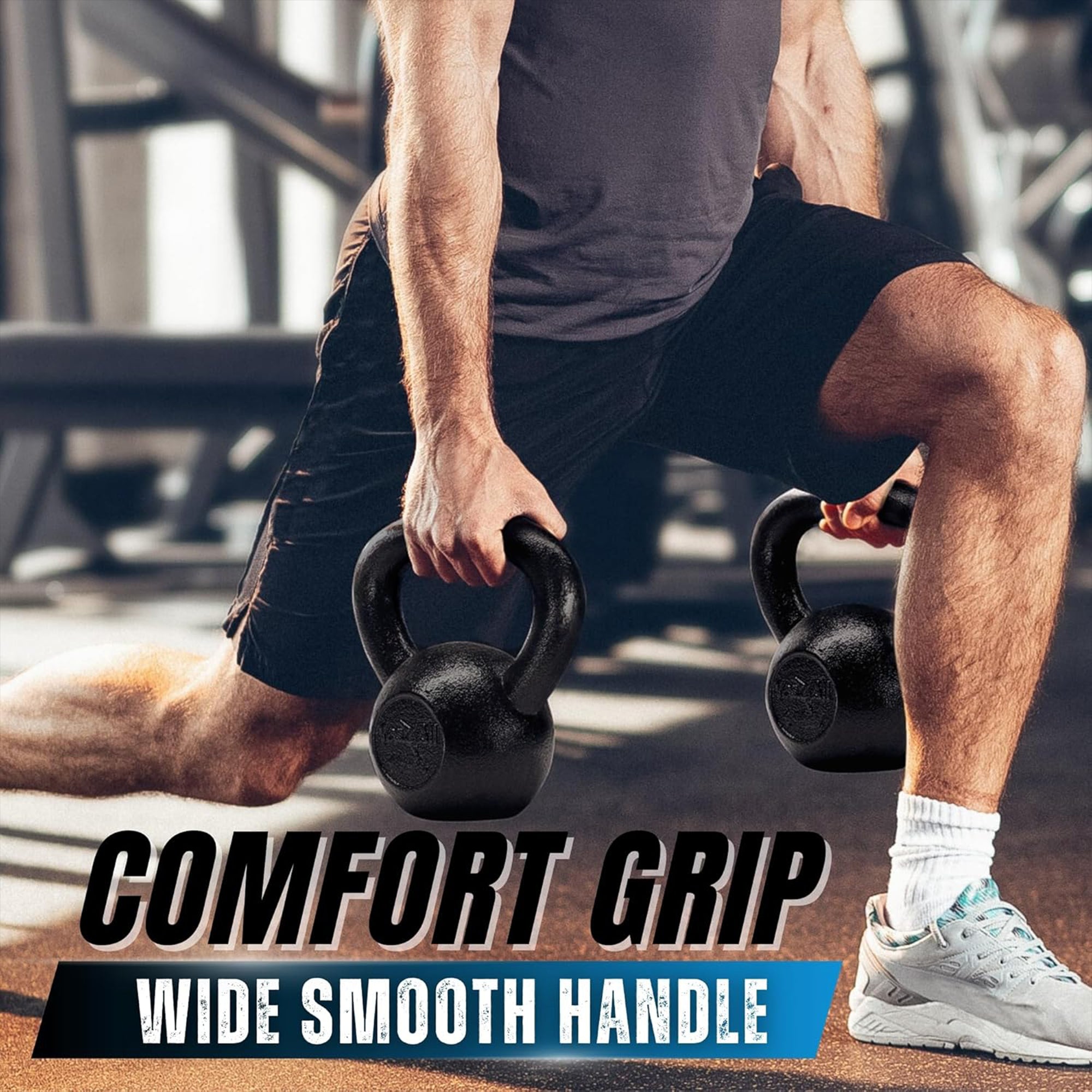 Yes4All 60 Pound Kettlebell, Single Painted Cast Iron Weight for Home Gym (Used) - VMInnovations