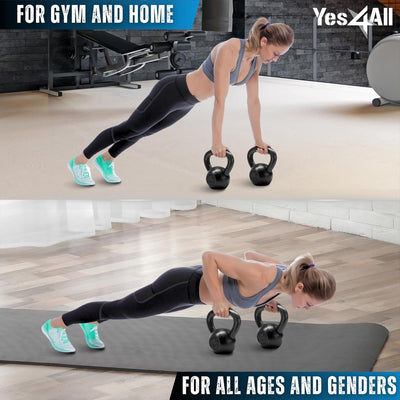Yes4All 60 Pound Kettlebell, Single Painted Cast Iron Weight for Home Gym (Used) - VMInnovations