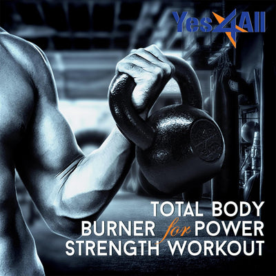Yes4All 60 Pound Kettlebell, Single Painted Cast Iron Weight for Home Gym (Used) - VMInnovations