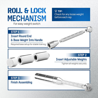 Yes4All Metal Adjustable 6-in-1 Steel Club for Full Body Workouts, (Open Box)