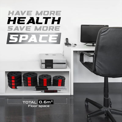 Yes4All Adjustable Dumbbell Set, Non-Slip Grip Free Weights, 66 lbs & Connector - VMInnovations