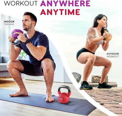Yes4All 65 Pound Kettlebell, Single Neoprene Coated Cast Iron Weights,Dark Green - VMInnovations