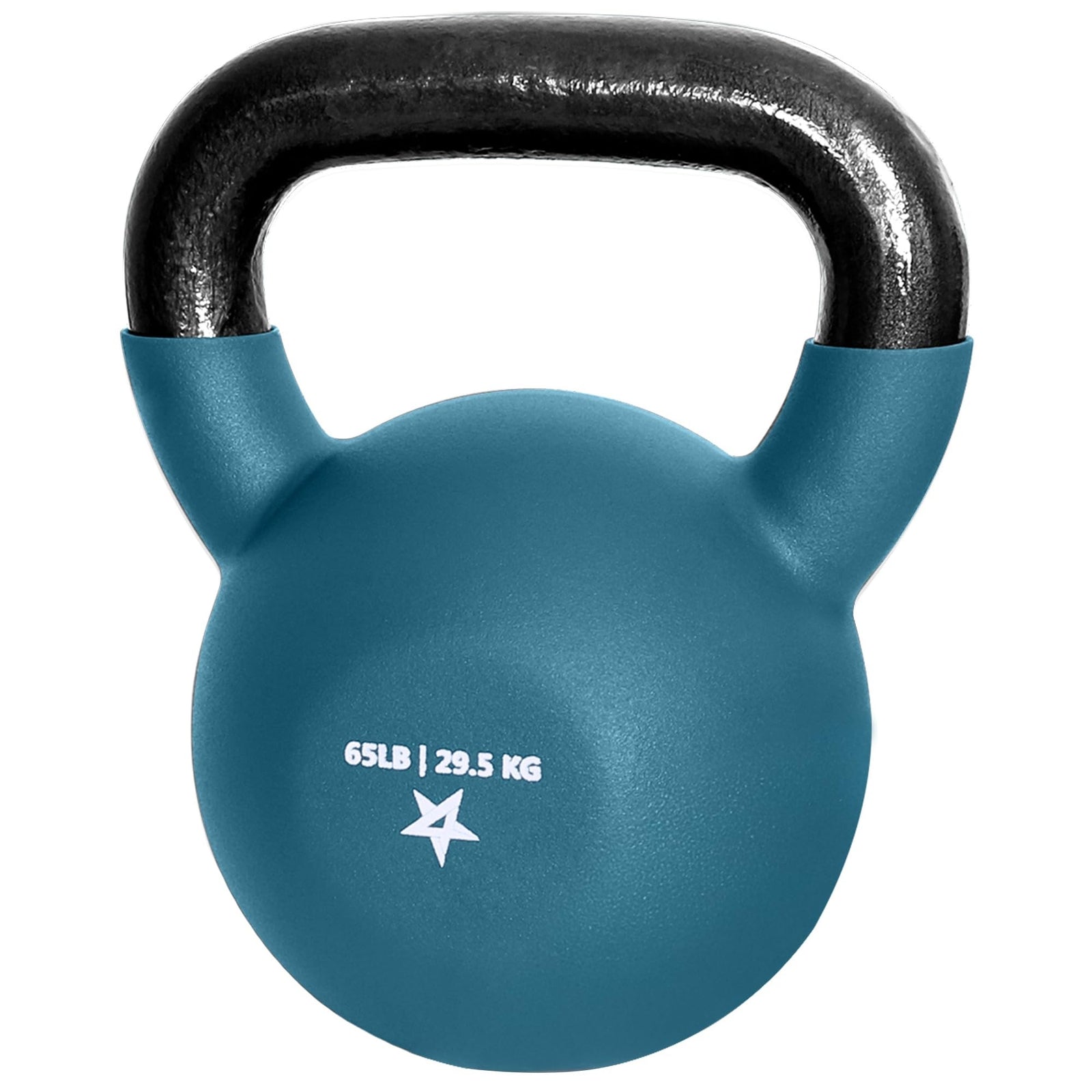Yes4All 65 Pound Kettlebell, Single Neoprene Coated Cast Iron Weights,Dark Green - VMInnovations