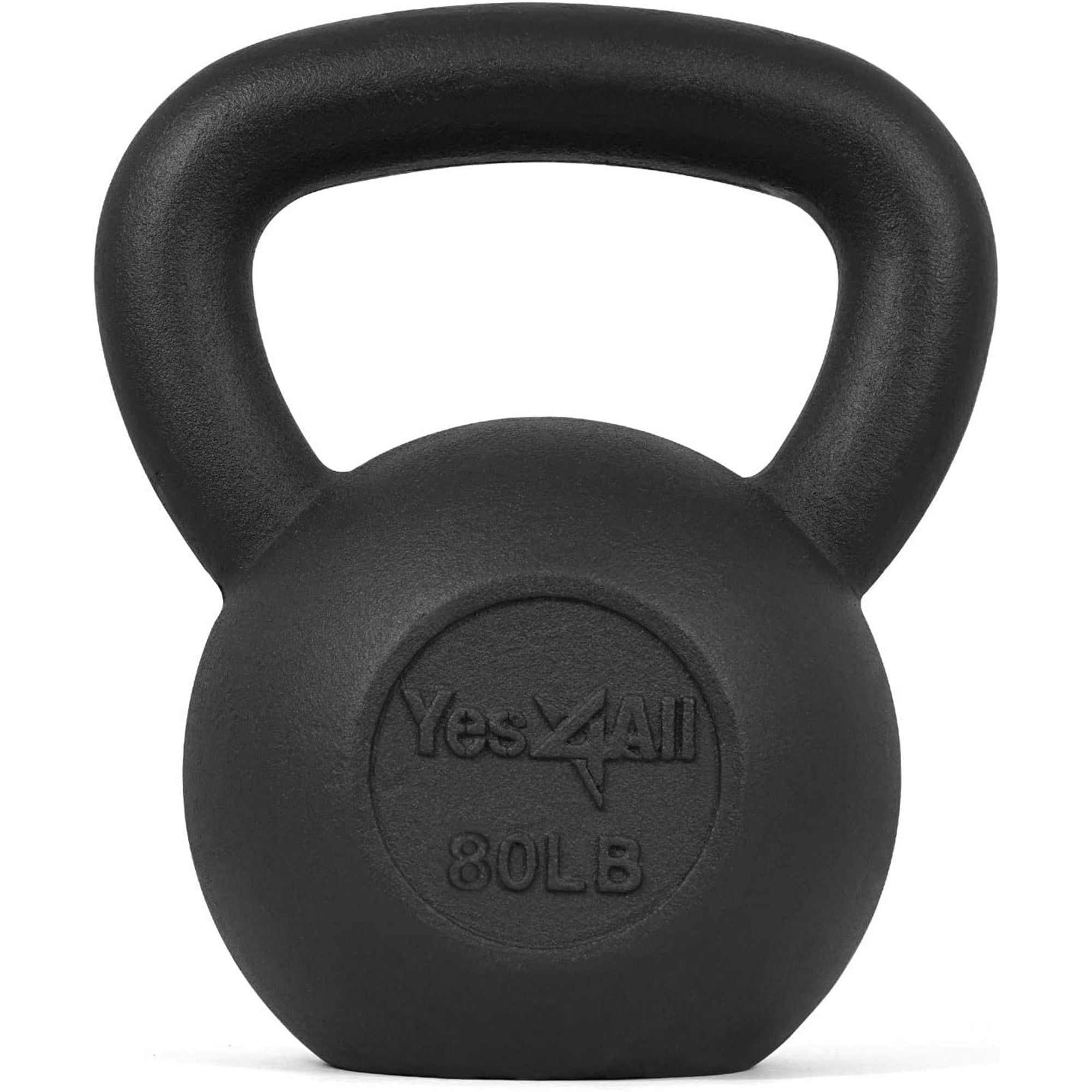 Yes4All 80lbs Kettlebell,Single Painted Cast Iron Weight for Home Gym,(Open Box) - VMInnovations