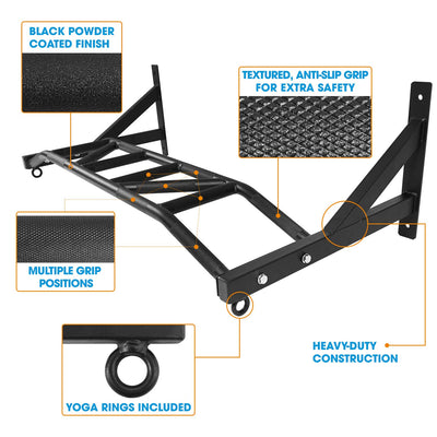 Yes4Alll Wall Mounted Multi-Grip Pull Up Bar for Home Exercise, (For Parts)